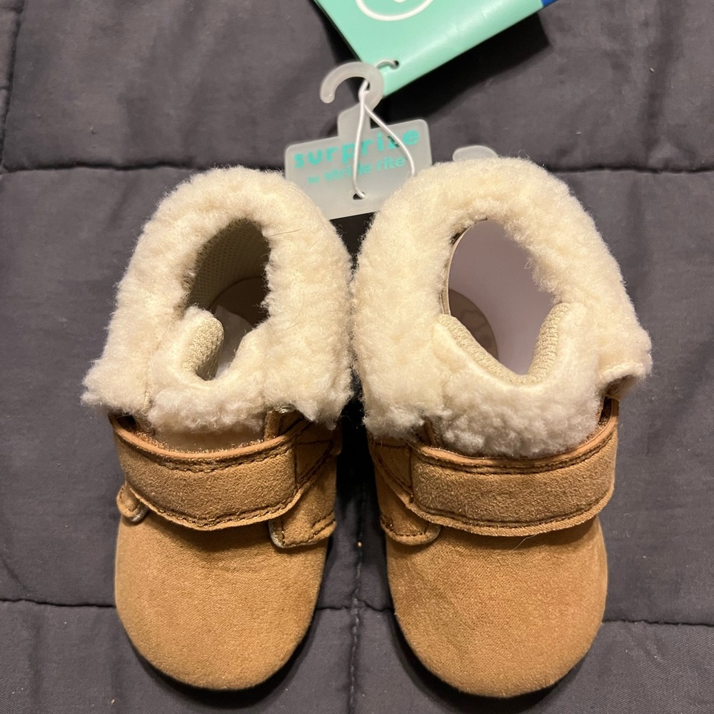 Stride Rite Tan Baby Walker Shoes